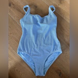 Target Sky Blue Ribbed Swimsuit Size M